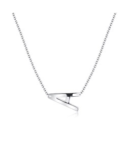 Letter A Silver Necklace SPE-5515